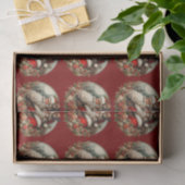 Der Weihnachtsmann mit Dekoration Seidenpapier (Geschenk)