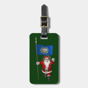 Der Weihnachtsmann mit dem Abschluss eines neuen H Gepäckanhänger