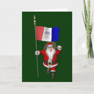 Der Weihnachtsmann mit dem Abschluss von Cleveland Feiertagskarte