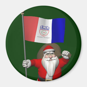 Der Weihnachtsmann mit dem Abschluss von Cleveland Magnet