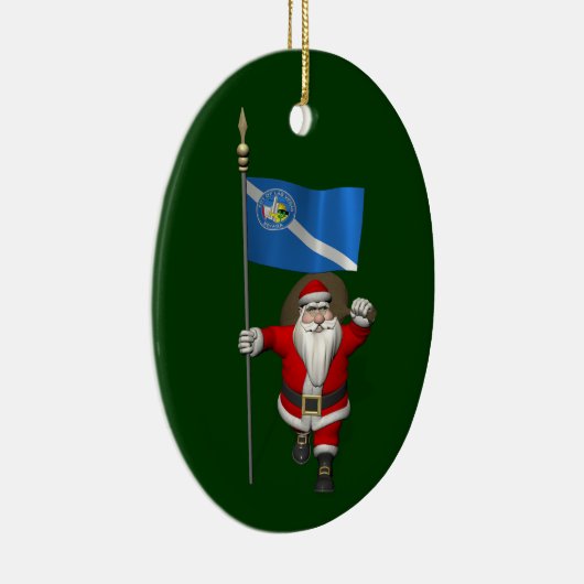 Der Weihnachtsmann mit dem Abschluss von Las Vegas Keramikornament (Rechts)