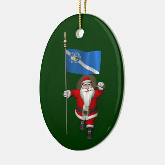 Der Weihnachtsmann mit dem Abschluss von Las Vegas Keramikornament (Links)