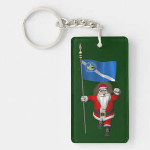 Der Weihnachtsmann mit dem Abschluss von Las Vegas Schlüsselanhänger