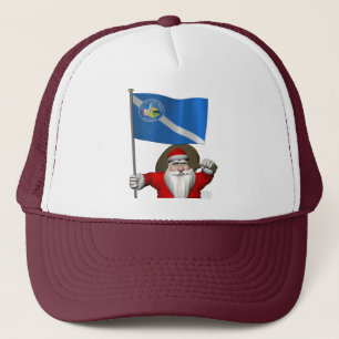 Der Weihnachtsmann mit dem Abschluss von Las Vegas Truckerkappe