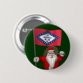Der Weihnachtsmann mit dem Abzeichen von Arkansas Button (Vorne & Hinten)