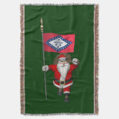 Der Weihnachtsmann mit dem Abzeichen von Arkansas Decke (Vorderseite Vertikal)