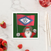 Der Weihnachtsmann mit dem Abzeichen von Arkansas Serviette (Beispiel)