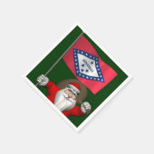 Der Weihnachtsmann mit dem Abzeichen von Arkansas Serviette (Ecke)