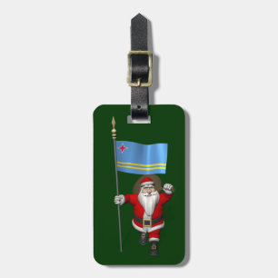 Der Weihnachtsmann mit dem Abzeichen von Aruba Gepäckanhänger