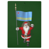 Der Weihnachtsmann mit dem Abzeichen von Aruba Klemmbrett (Rückseite)