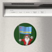 Der Weihnachtsmann mit dem Abzeichen von Aruba Magnet (In Situ (Geschirrspüler))