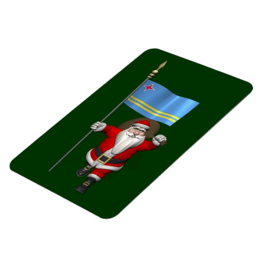 Der Weihnachtsmann mit dem Abzeichen von Aruba Magnet (Linke Seite)