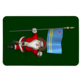 Der Weihnachtsmann mit dem Abzeichen von Aruba Magnet (Horizontal)