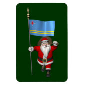 Der Weihnachtsmann mit dem Abzeichen von Aruba Magnet (Vertikal)