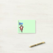 Der Weihnachtsmann mit dem Abzeichen von Aruba Post-it Klebezettel (Auf Schreibtisch)
