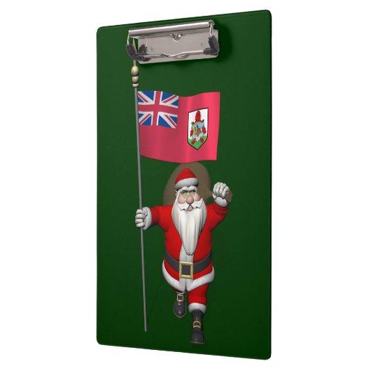 Der Weihnachtsmann mit dem Abzeichen von Bermuda Klemmbrett (Links)