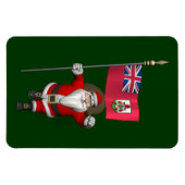 Der Weihnachtsmann mit dem Abzeichen von Bermuda Magnet (Horizontal)