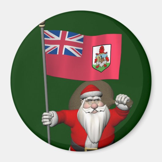 Der Weihnachtsmann mit dem Abzeichen von Bermuda Magnet (Vorne)