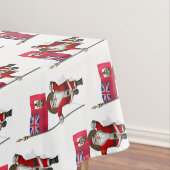 Der Weihnachtsmann mit dem Abzeichen von Bermuda Tischdecke (Beispiel)