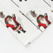 Der Weihnachtsmann mit dem Abzeichen von Illinois Fleecedecke (Ecke)