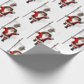 Der Weihnachtsmann mit dem Abzeichen von Illinois Geschenkpapier (Ecke)