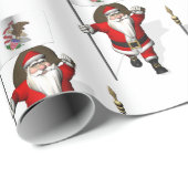 Der Weihnachtsmann mit dem Abzeichen von Illinois Geschenkpapier (Rolleneckpunkt)