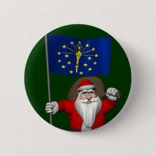 Der Weihnachtsmann mit dem Abzeichen von Indiana Button