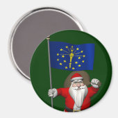 Der Weihnachtsmann mit dem Abzeichen von Indiana Magnet (Vorderseite/Rückseite)