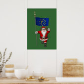 Der Weihnachtsmann mit dem Abzeichen von Indiana Poster (Küche)