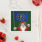 Der Weihnachtsmann mit dem Abzeichen von Indiana Serviette (Beispiel)