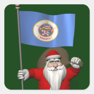 Der Weihnachtsmann mit dem Abzeichen von Minnesota Aufkleber