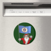 Der Weihnachtsmann mit dem Abzeichen von Minnesota Magnet (In Situ (Geschirrspüler))