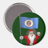 Der Weihnachtsmann mit dem Abzeichen von Minnesota Magnet (Vorderseite/Rückseite)