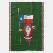 Der Weihnachtsmann mit dem Abzeichen von Texas Decke (Vorderseite Vertikal)