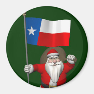 Der Weihnachtsmann mit dem Abzeichen von Texas Magnet