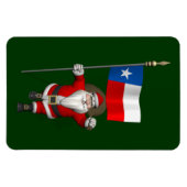 Der Weihnachtsmann mit dem Abzeichen von Texas Magnet (Horizontal)