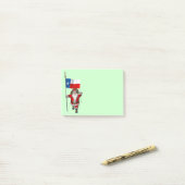 Der Weihnachtsmann mit dem Abzeichen von Texas Post-it Klebezettel (Auf Schreibtisch)
