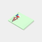 Der Weihnachtsmann mit dem Abzeichen von Texas Post-it Klebezettel (angewinkelt)