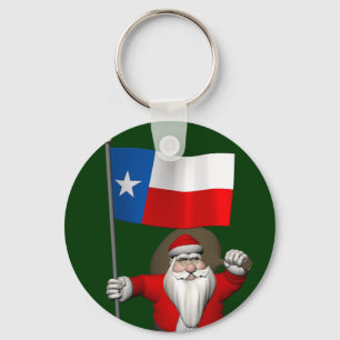 Der Weihnachtsmann mit dem Abzeichen von Texas Schlüsselanhänger