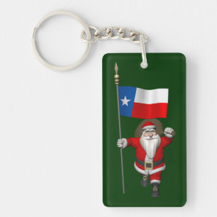 Der Weihnachtsmann mit dem Abzeichen von Texas Schlüsselanhänger