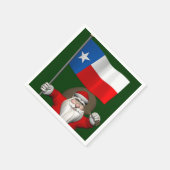 Der Weihnachtsmann mit dem Abzeichen von Texas Serviette (Ecke)