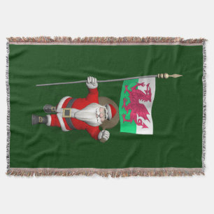 Der Weihnachtsmann mit dem Abzeichen von Wales Decke