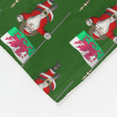 Der Weihnachtsmann mit dem Abzeichen von Wales Fleecedecke (Ecke)