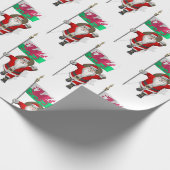 Der Weihnachtsmann mit dem Abzeichen von Wales Geschenkpapier (Ecke)
