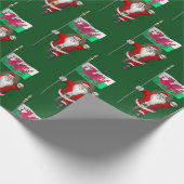 Der Weihnachtsmann mit dem Abzeichen von Wales Geschenkpapier (Ecke)