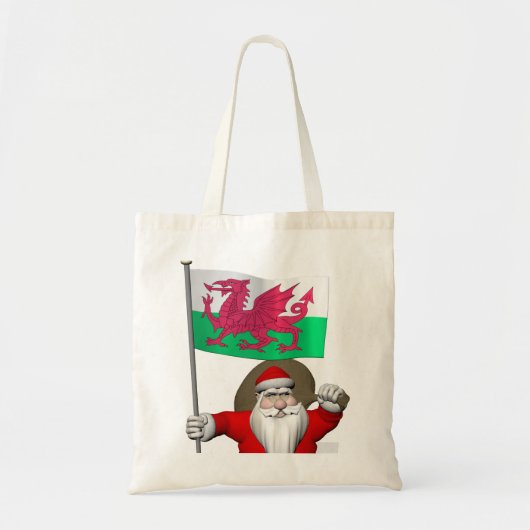 Der Weihnachtsmann mit dem Abzeichen von Wales Tragetasche (Vorne)