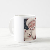 Der Weihnachtsmann mit dem amerikanischen Eskimo-W Kaffeetasse (Vorderseite Links)