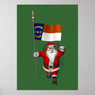 Der Weihnachtsmann mit dem Ausscheiden aus North C Poster