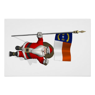 Der Weihnachtsmann mit dem Ausscheiden aus North C Poster