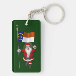 Der Weihnachtsmann mit dem Ausscheiden aus North C Schlüsselanhänger